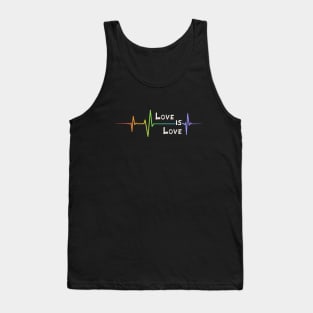 Love Wins Rainbow Heartbeat Pride Shirt, LGBTQ Pride, Gay Shirt, Lesbian Shirt, Gift for Gay Lesbian, Queer Pride Month Shirt Tank Top